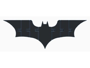 flexi batarang 2 Zeichen logos artikuliert batman batman-logo dual-extruder dual-extrusion flexibel flexy polymathic Gewehr zwei Farbe 3d print model - Mito3D