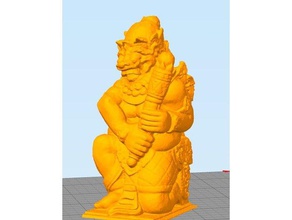 drawapala bali guardião do templo estátua varreduras réplicas 3d print model - Mito3D