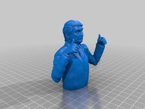 donald trump buste sculptures 3d print model - Mito3D