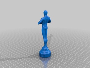 my customized oscar-statue withtext engraved f6 sculptures 3d print model - Mito3D