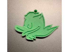 oregon ducks logo llavero 3d impresión 3d print model - Mito3D