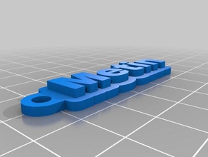 metin Anahtarlık özelleştirilmiş 3d print model - Mito3D