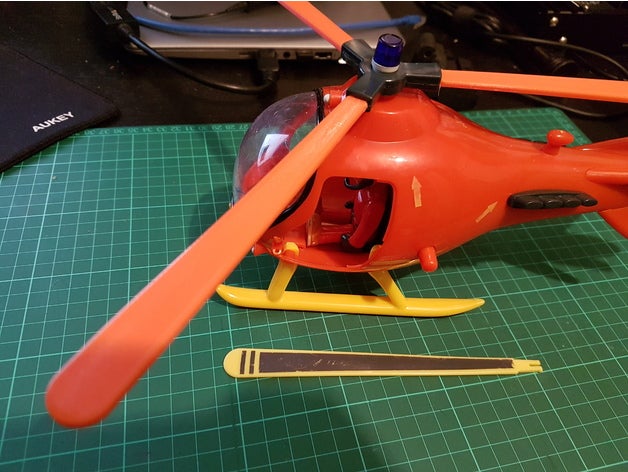 Ersatz Rotorblätter b&m wallaby 1 Feuerwehrmann sam Rettungs-Hubschrauber mechanisch ist Spielzeug 3D print model - Mito3D