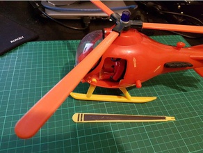 replacement rotor blades b&m wallaby 1 fireman sam rescue helicopter mechanical toys 3d print model - Mito3D
