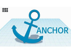 1day 1cad anchor decor 1day1cad decoration ship 3d print model - Mito3D