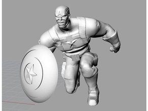 captain america de la seconde guerre mondiale lisse détaillé 3d l'impression bande dessinée marvel super-héros 3d print model - Mito3D