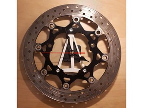 disco de freno reloj pared hobby flotador moto la motocicleta suzuki vstrom 3d print model - Mito3D