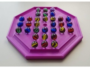 peg solitaire marblebearings parametric customizer puzzles ball bearing customizable game 3d print model - Mito3D