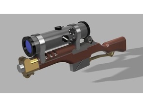 milner pattern surveyor rifle props 28mm warhammer 40k 3d print model - Mito3D