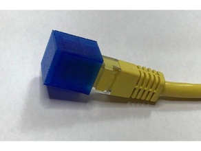 rj-45-Anschluss mit Schutzkappe computer ethernet-Kabel Netzwerk-Kabel rj45 3d print model - Mito3D