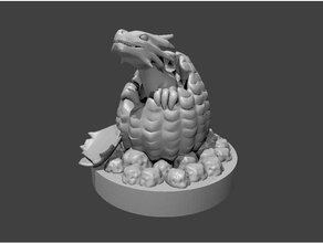 dragão bebê incubação brinquedos jogos o dd dnd dragões masmorras e pathfinder 3d print model - Mito3D