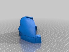 inmoov head remasterised no hole really smooth robotics 3d print model - Mito3D