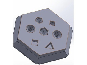 dadi titolare set di visualizzazione vassoio full poly poliedrica 3d print model - Mito3D