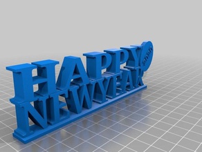 happynewyear2020 3d la stampa felice anno nuovo 3d print model - Mito3D
