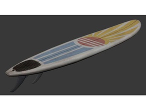 surf board 18 scale vehicles surfboard 3d print model - Mito3D