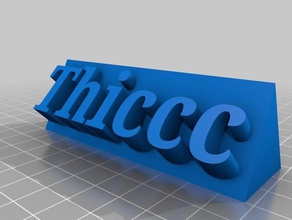 thiccc de la plaque 3d l'impression 3d print model - Mito3D