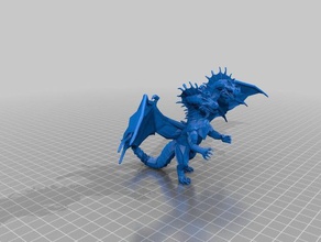 green dragon remix two-headed toys games dnd dungeons dragons 3d print model - Mito3D