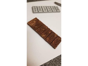 personalizzato barra di cioccolato stampo cibo bevanda candy regalo natale personalizzabile su misura idee in silicone spuntini unico 3d print model - Mito3D