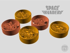 space invaders cookie cutter set kitchen dining 3d print model - Mito3D