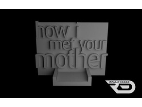 met your mother montagem em parede hanger decor barney decoration hold house lily marshal netflix robin serie stand ted tie tv série 3d print model - Mito3D