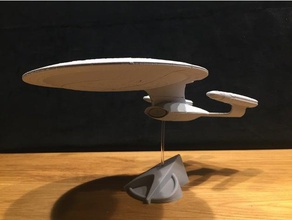 star trek enterprise no support cut vehicles filapin ncc-1701 sci-fi spaceship starship 3d print model - Mito3D