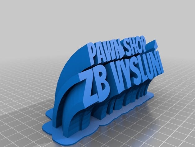 pawn shop zb vysluni office customized 3D print model - Mito3D