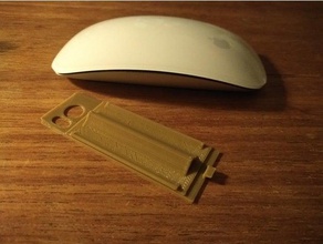 apple magic mouse battery door retainer computer 1 holder 3d print model - Mito3D