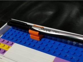 lego penna sharpie 10mm clip strumento i titolari scatole 3d print model - Mito3D