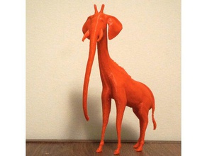 giraffelephantgiraffe fil hayvanlar chimera 3d print model - Mito3D