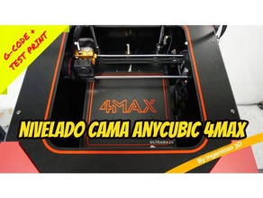 anycubic 4max bed leveling g-code + test print lcd steps 3d printing tests formax 3d print model - Mito3D