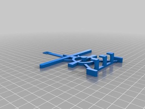 plano de la titular clave remix 3d impresión avión colgador keyholder keyhook 3d print model - Mito3D