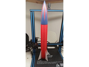 modello rocket 2 pezzo cr-10 di altezza hobby meccanica razzi 3d print model - Mito3D
