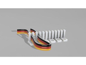 servo-Kabel-organizer segmentiert hobby Klemme Halter Draht-clip Draht-Halter Draht-management 3d print model - Mito3D