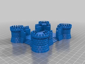 castle playing card holder games 3d print model - Mito3D