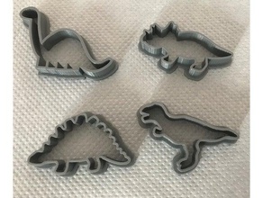 dinosaurio cookieplay-doh formas de 50mm a los animales nsfw 3d print model - Mito3D