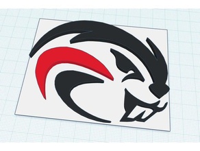 ballard de la escuela secundaria beaver logotipo signos logotipos 3d print model - Mito3D