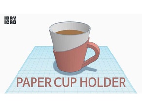 1 ° giorno 1cad della tazza di carta del titolare office 1day1cad 3d print model - Mito3D