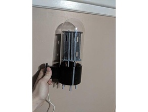 lampada da parete del tubo a vuoto sculture audio luce ciondolo 3d print model - Mito3D