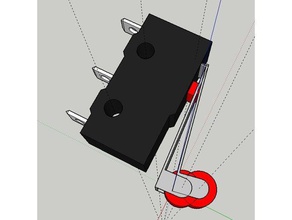 roller lever switch cad electronics limitswitch limit microswitch mockup openscad sketchup 3d print model - Mito3D