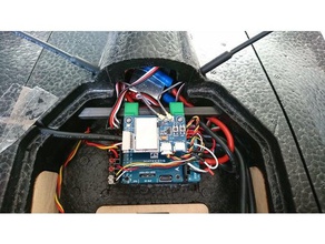 sonicmodell kanat mount flysky i6x alıcı ar rc araç karbon kelepçe klip fs-i6x tutucu çubuk 3d print model - Mito3D
