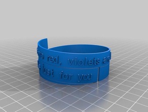 meu personalizados espiral poema bracelete da marca 2 arte 3d print model - Mito3D