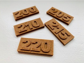 temperature plaques 3d printing celcius wood 3d print model - Mito3D