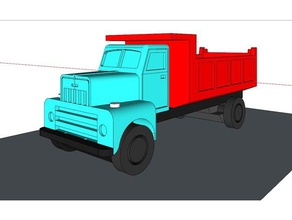 damperli kamyon araç hareketli parçalar oyuncak kamyonlar tekerlek tekerlekler 3d print model - Mito3D