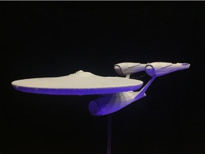 star trek enterprise kelvin cronograma nenhum suporte de corte veículos filapin ncc-1071 nave espacial starship 3d print model - Mito3D