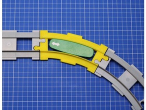 lego duplo simple rails toys games railway 3d print model - Mito3D