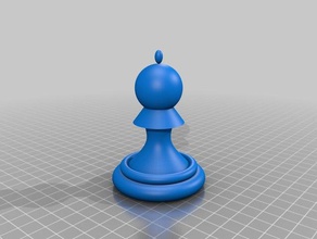 peón de ajedrez la figura 3d impresión 3d print model - Mito3D