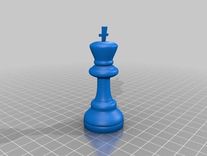 o rei do xadrez figura 3d impressão 3d print model - Mito3D