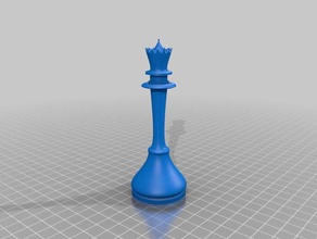 kraliçe satranç rakam 3d baskı 3d print model - Mito3D