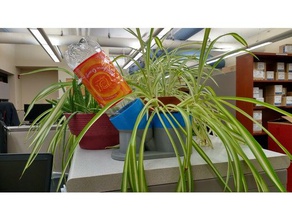 une bouteille de litre culture hydroponique pot plein air jardin ordinateur bureau la kratky littérature 3d print model - Mito3D