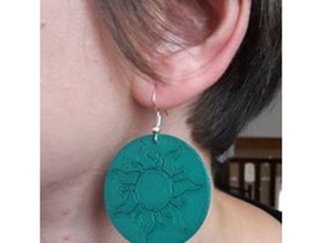 sole earrings boucles doreilles soleil bouclè doreille 3d print model - Mito3D